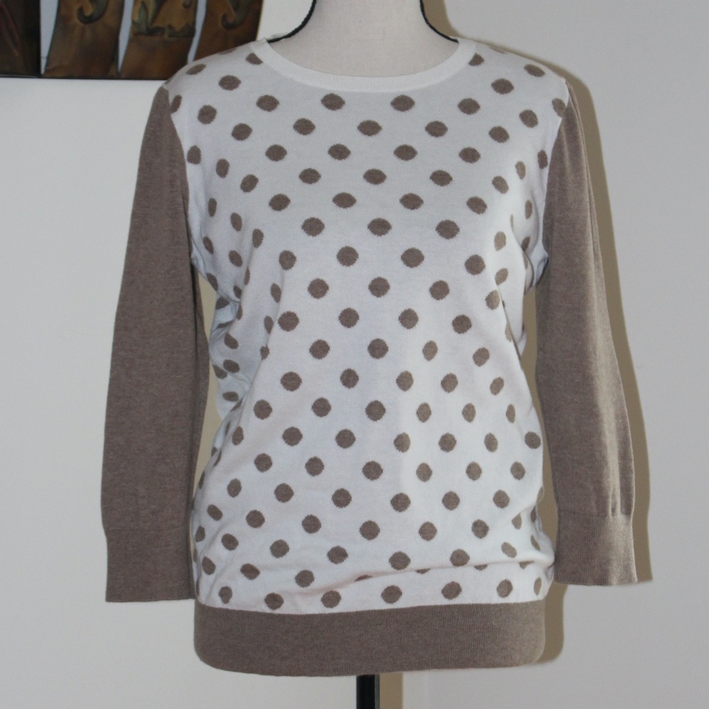 Banana Republic, polkadot crew neck sweater.....